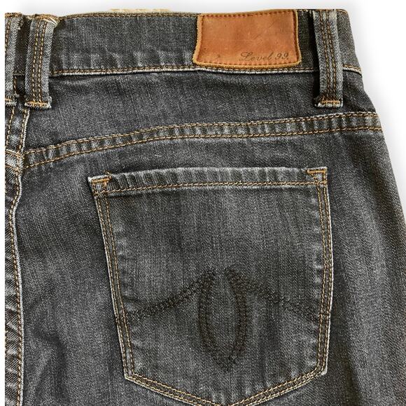 Level 99 slim tapered jeans womens 27 dark wash embroidered button fly denim - Picture 5 of 9